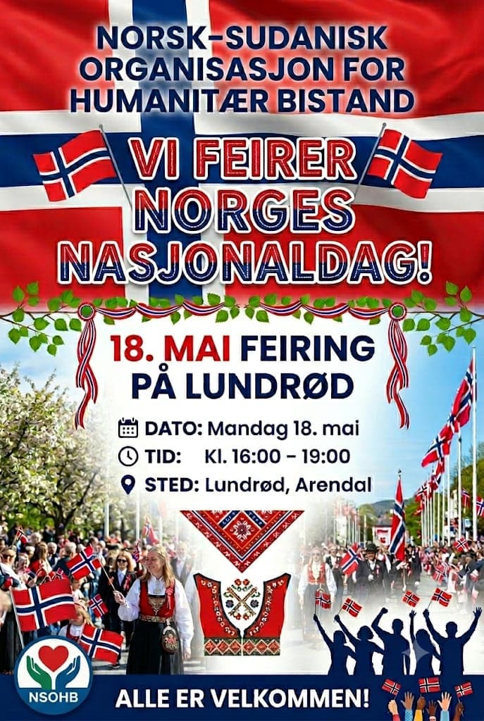 Den norsk-sudanske organisasjonen for humanitær bistand markerte Norges nasjonaldag